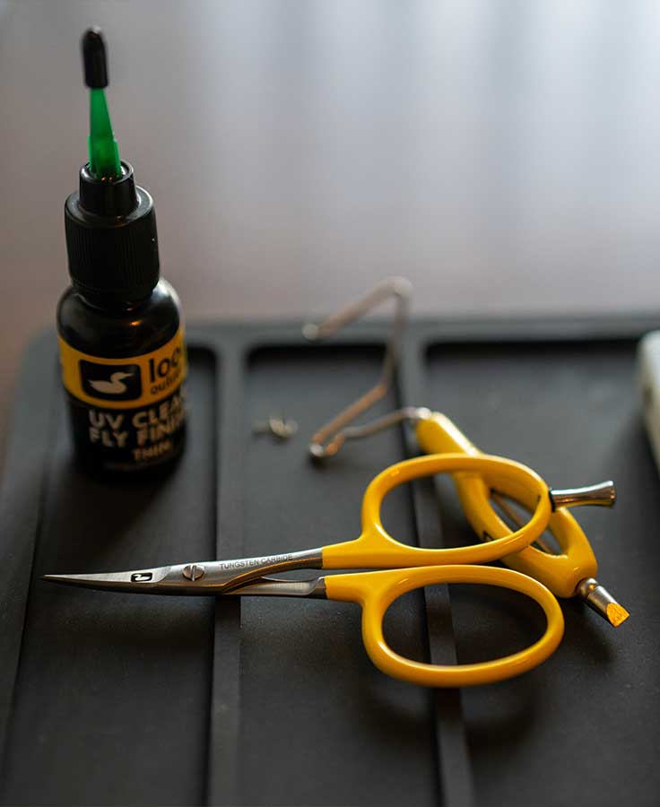 Tungsten Carbide Curved Micro Tip Scissors w/ Precision Peg
